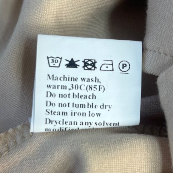 Wide Leg Pants Womens XL Beige Front Slits New WOT - Picture 8 of 8